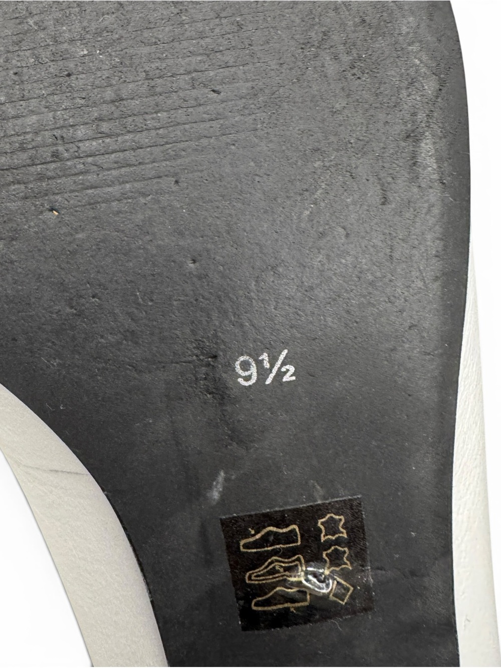 Marc Joseph New York White Black Trim Pointy Toe Loafers Size 9.5 - Picture 10 of 11